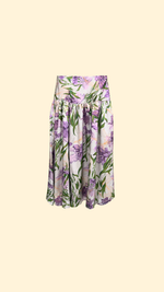 Eve Printed Chiffon / Silk Blend Skirt