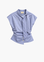 Calli Cotton Stripes & Cotton Poplin Top