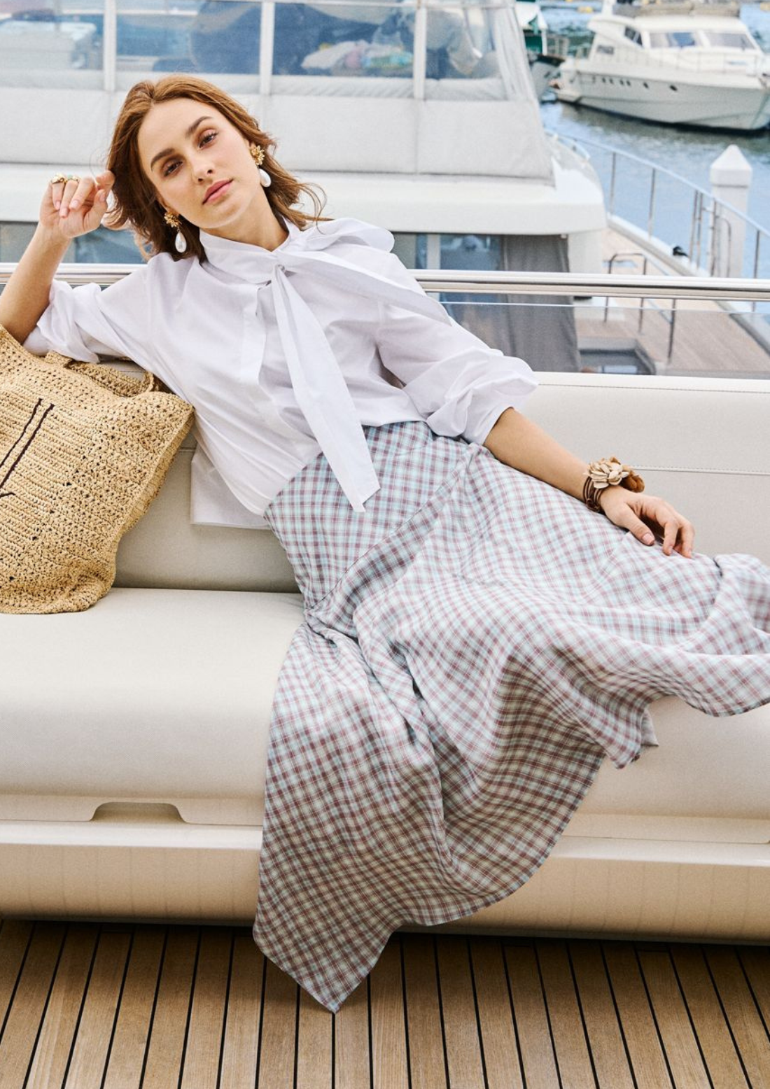 Bonnie Printed Chiffon Silk Blend Skirt