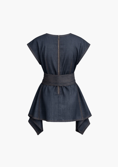 Carmen Denim Top