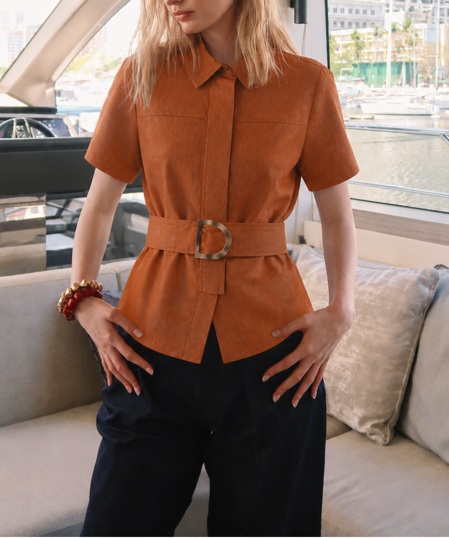 Simone Linen Top