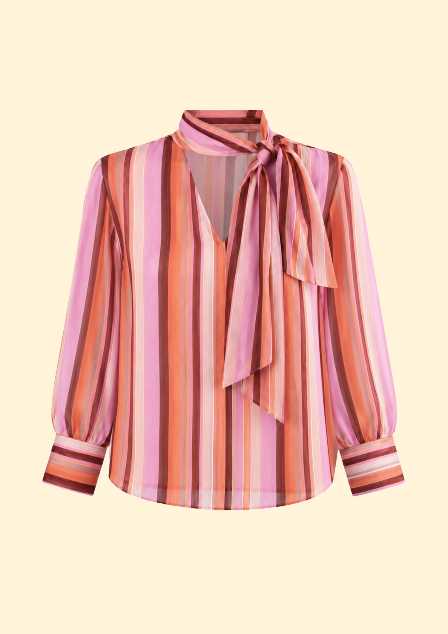 Clara Printed Chiffon Silk Blend Top