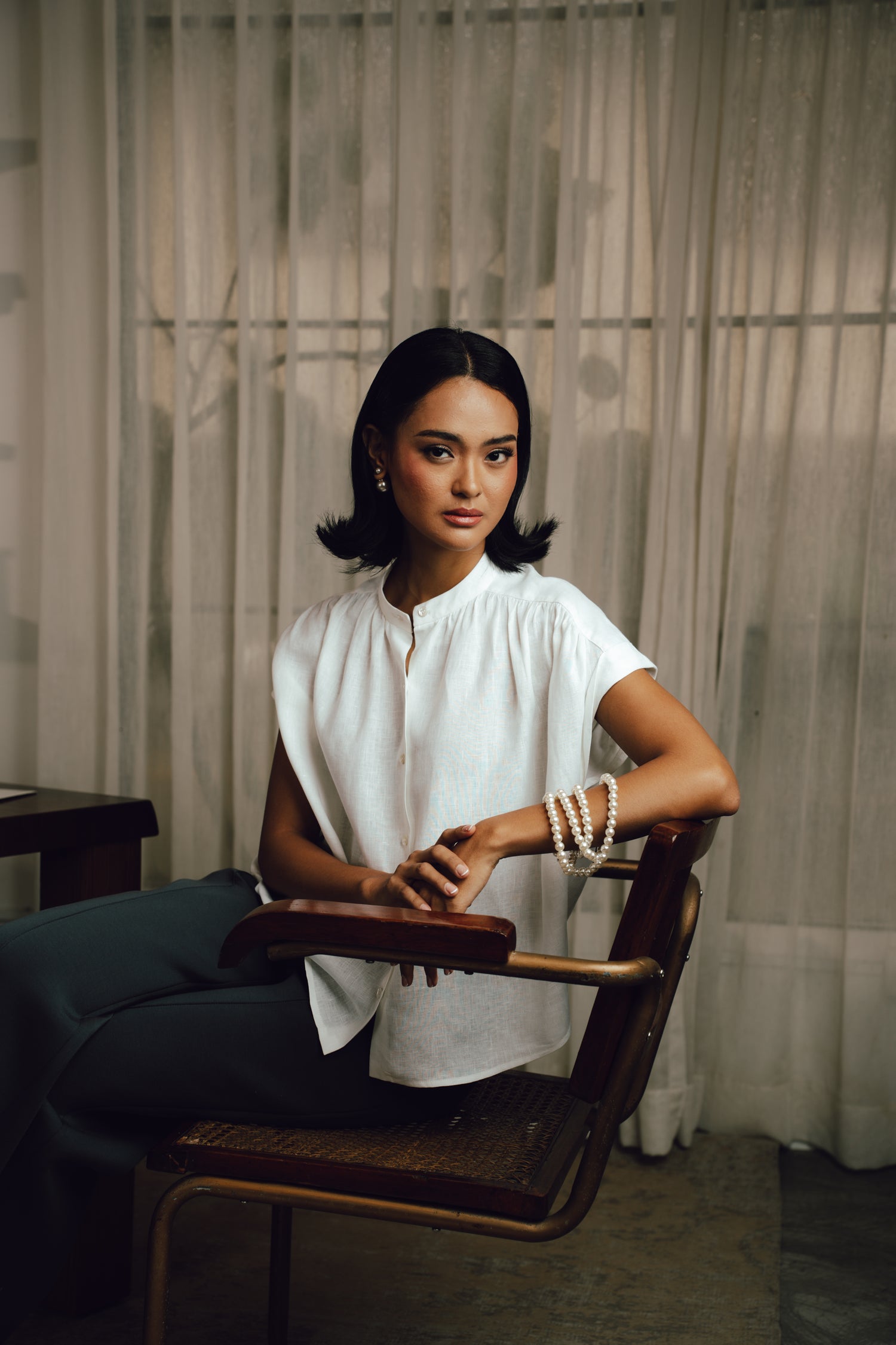 Thea Linen Blouse