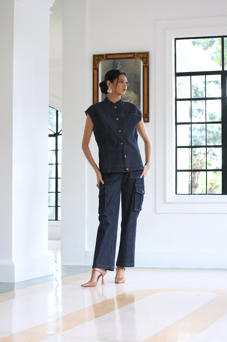 Devi Denim Top