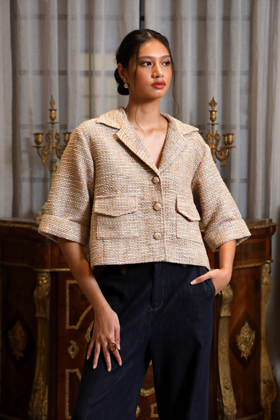Helen Tweed Blouse
