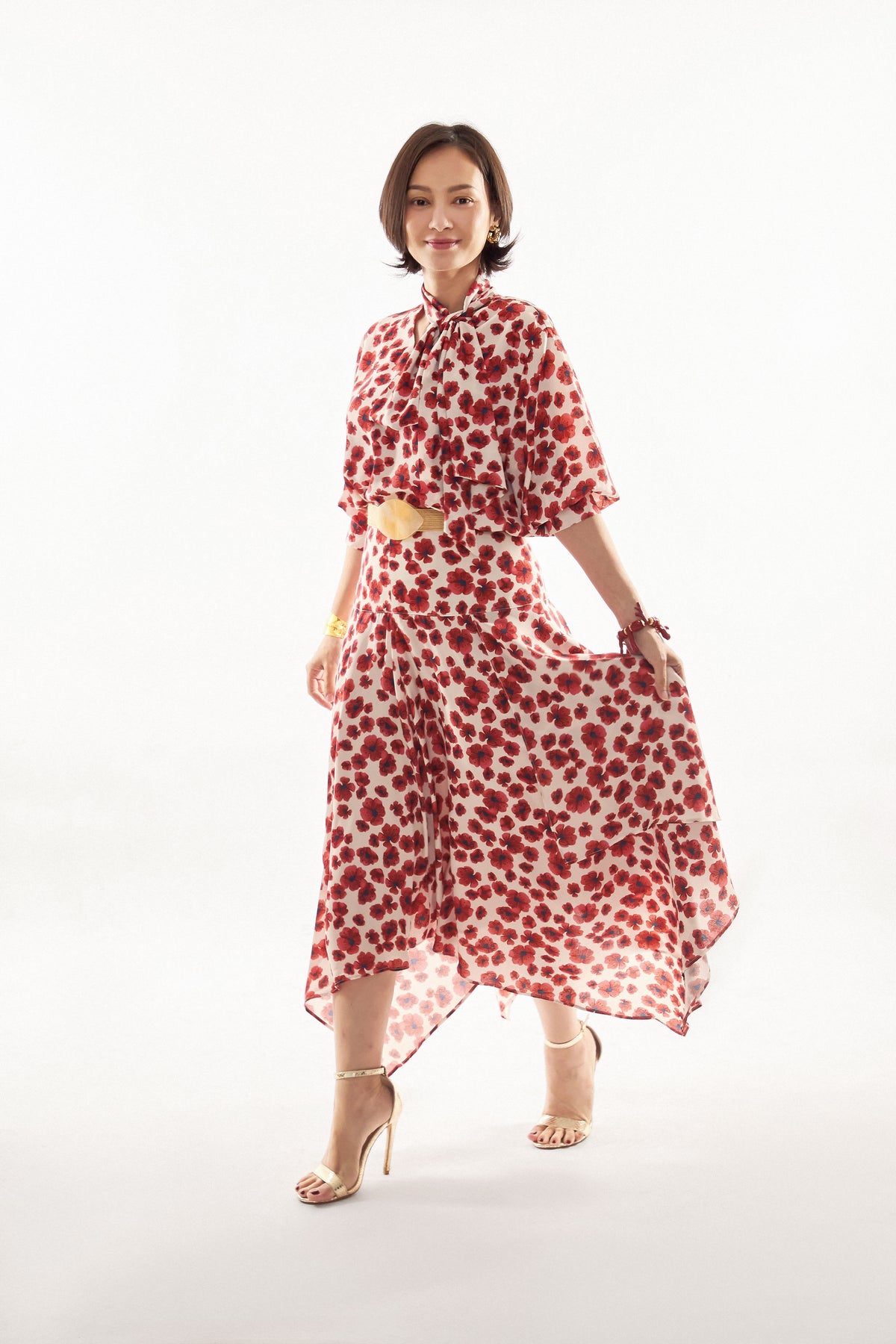 Bonnie Printed Chiffon Silk Blend Skirt
