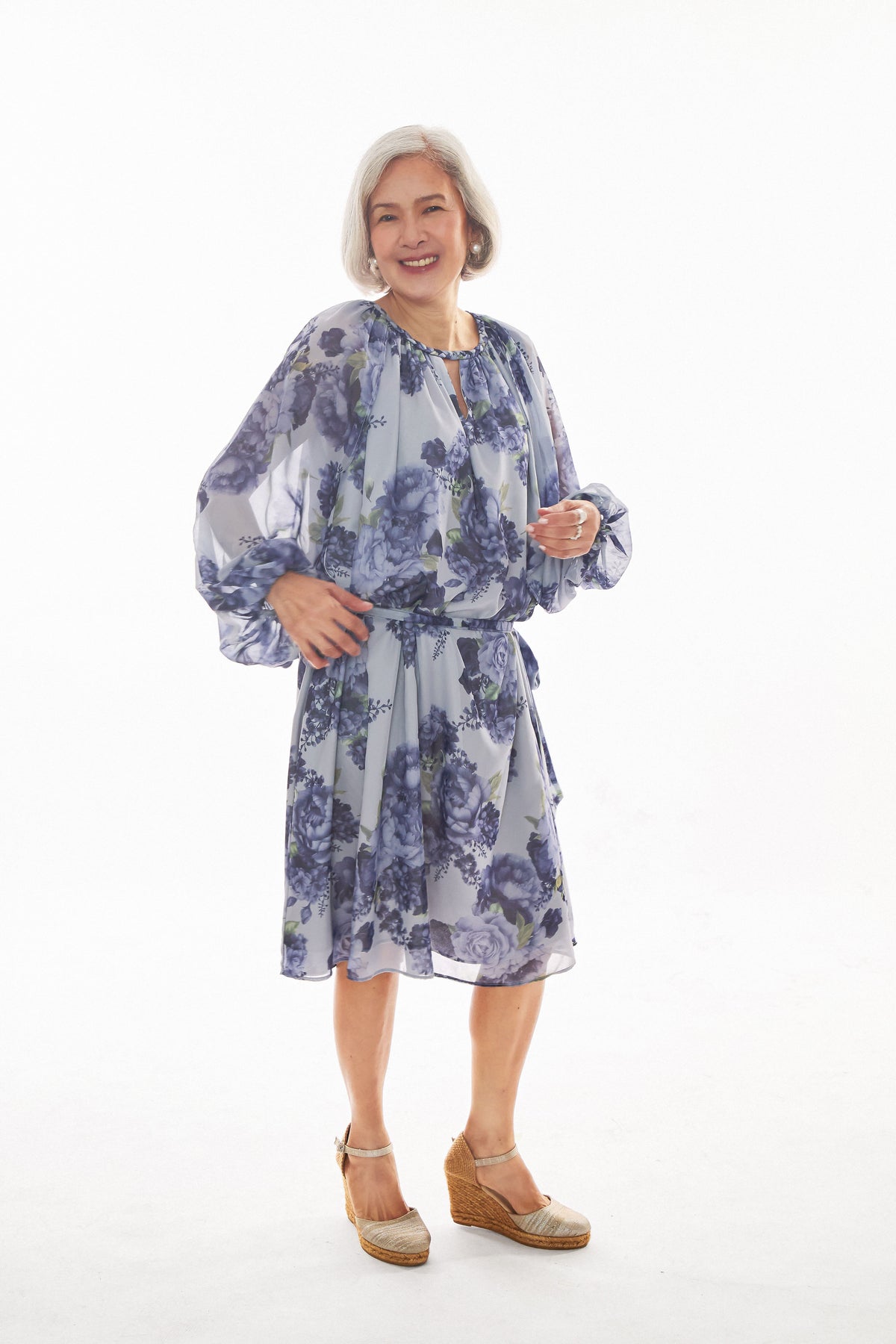Ciara Chiffon / Printed Rayon Dress