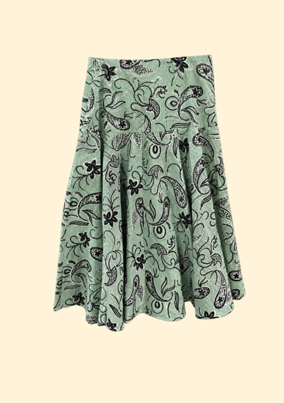 Lilian Cotton Stripes with Sequins Skirt