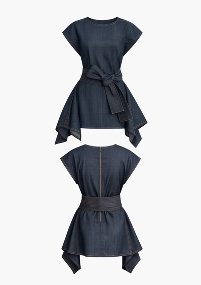 Carmen Denim Top