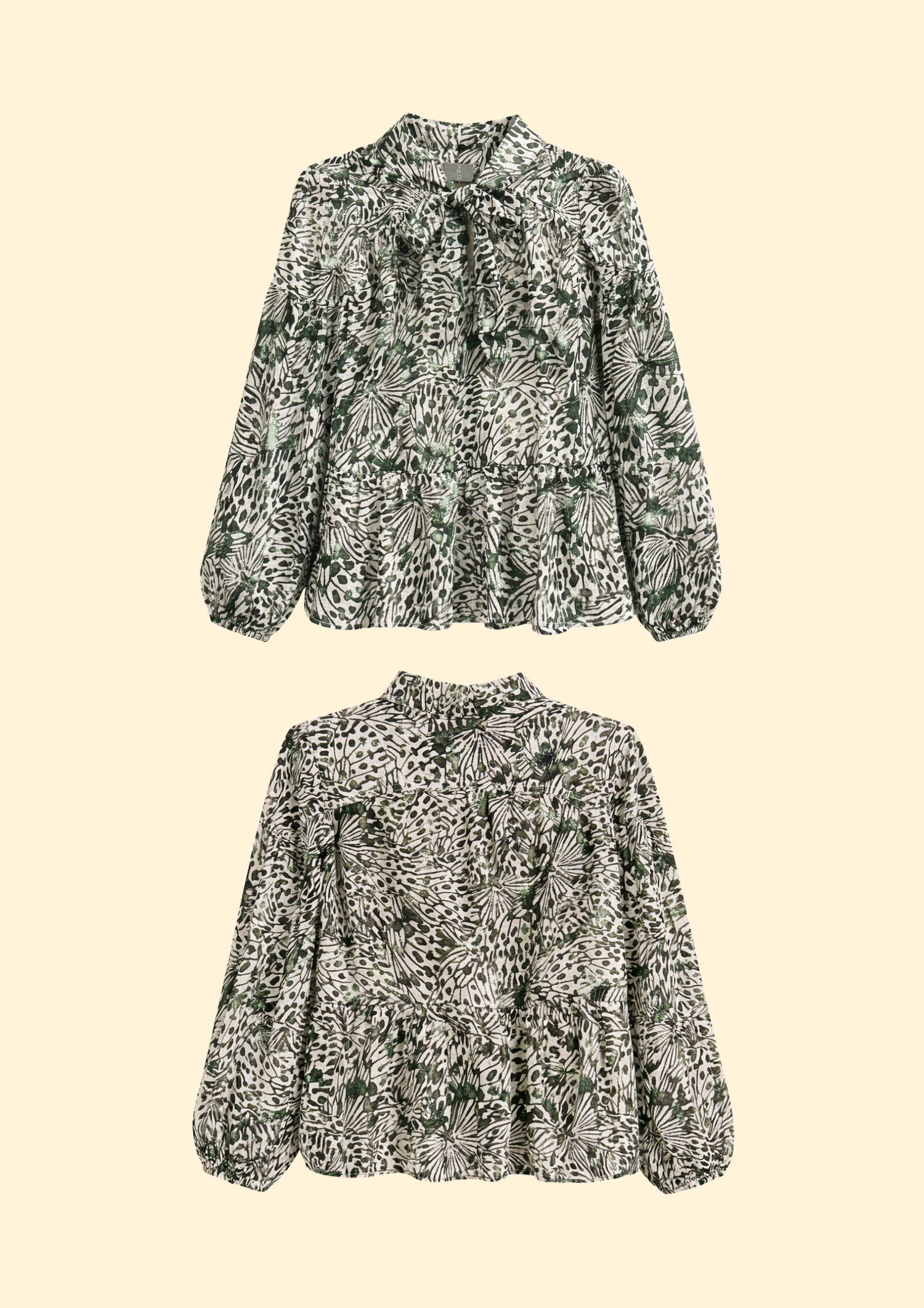 Panama Printed Sequined Top