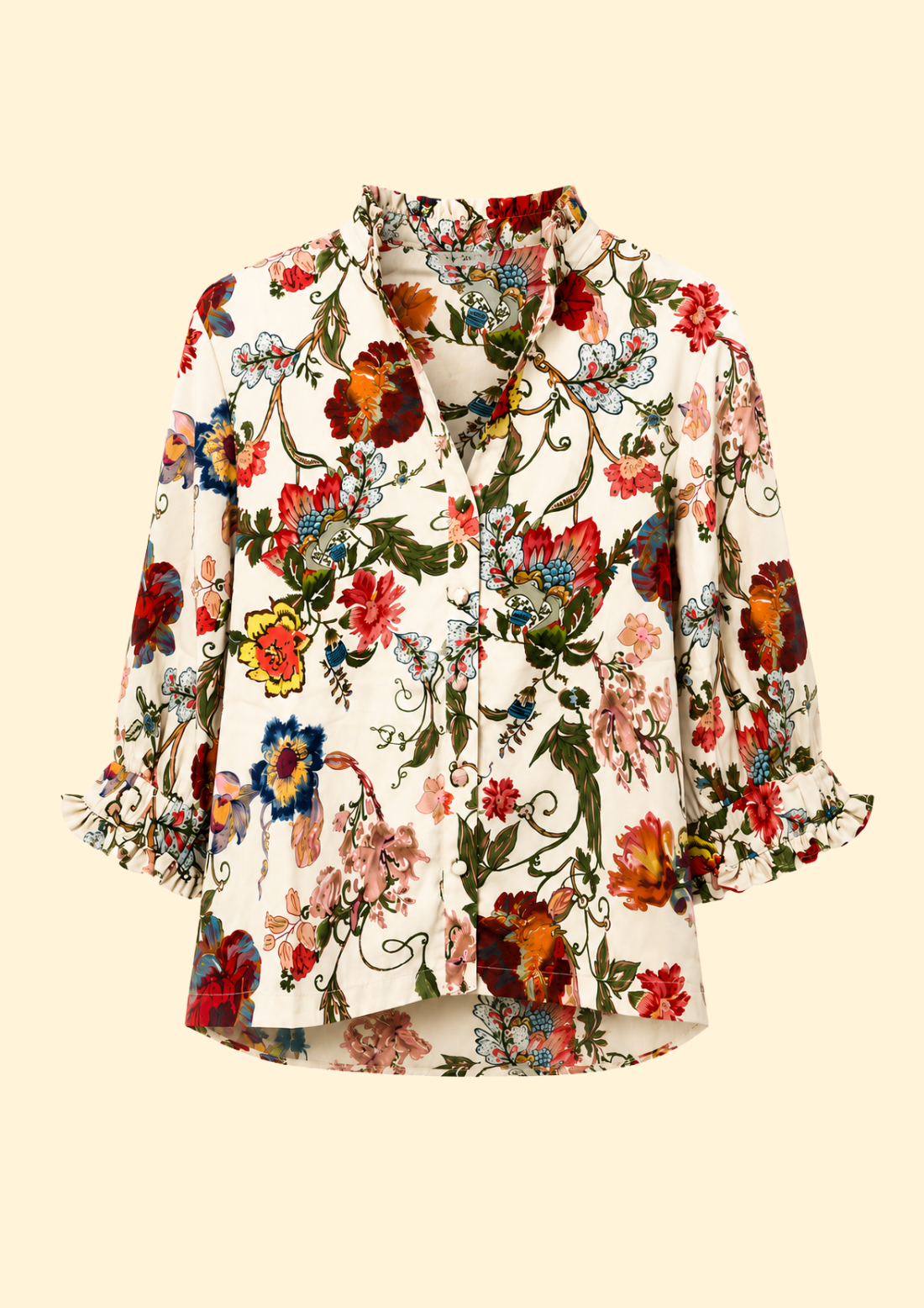 Vienna Printed Rayon Poplin Top