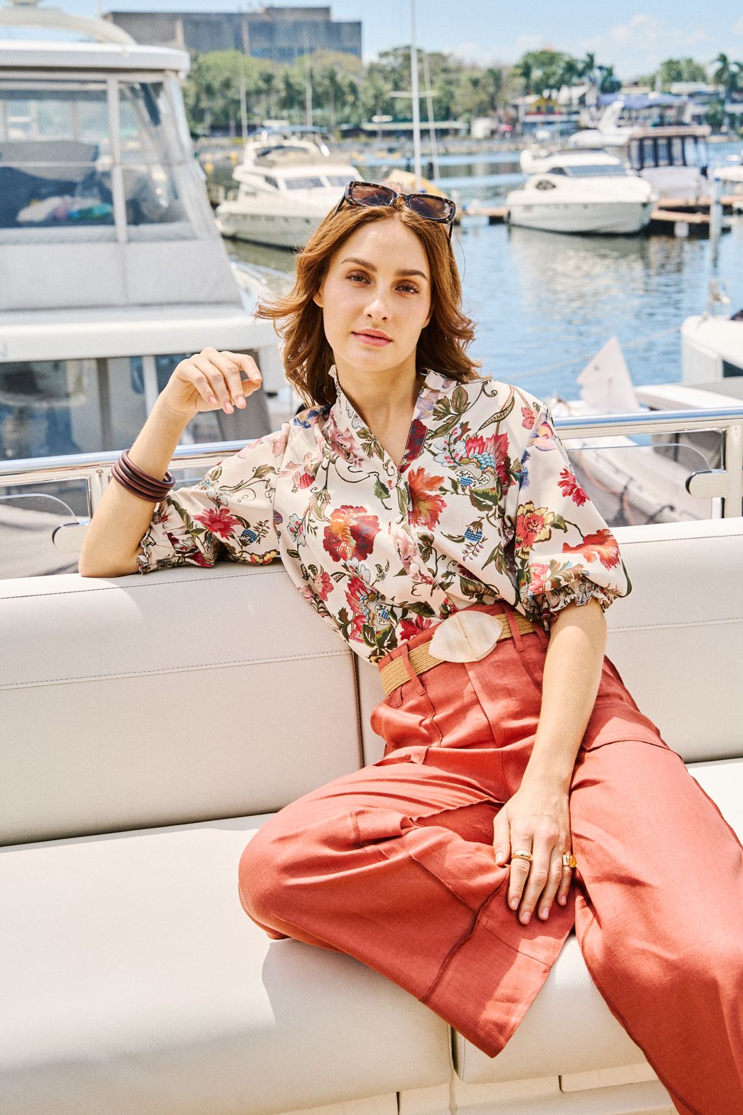 Vienna Printed Rayon Poplin Top